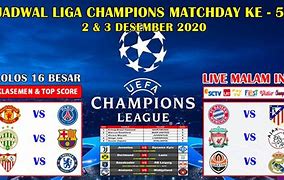 Liga Champions Malam Ini Jadwal